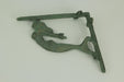 Green - Image 2 - Set of 2 Verdigris Green Cast Iron Swimming Mermaid Wall Shelf Brackets - Easy Install - 7 Inches Long -