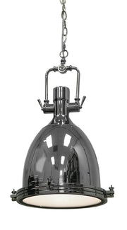 Classic Chrome Finish Pendant Lamp 16 Inch Diameter Image 1