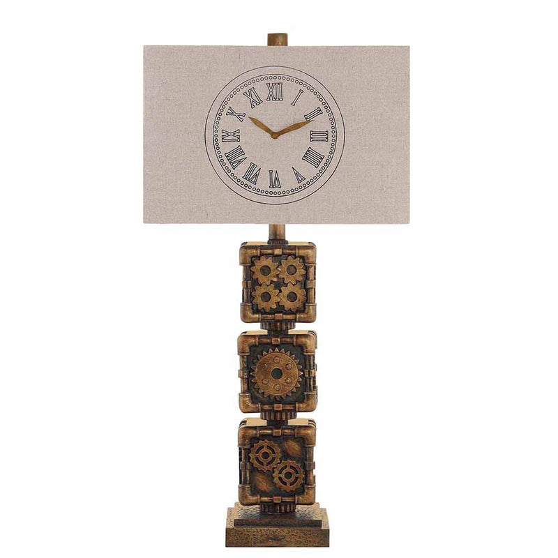Clockworks Antique Bronze Finish Table Lamp 29 Inches Tall Image 1