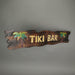 Rustic Wooden Tiki Bar Sign with Palm Tree Design – Tropical Wall Hanging Décor for Home, Garden, or Poolside – 39 x 9 x 0.75