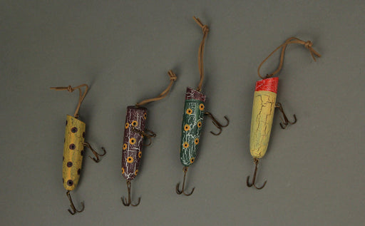 Colorful Wooden Vintage Fishing Lure Hangings Set of 4 Image 2