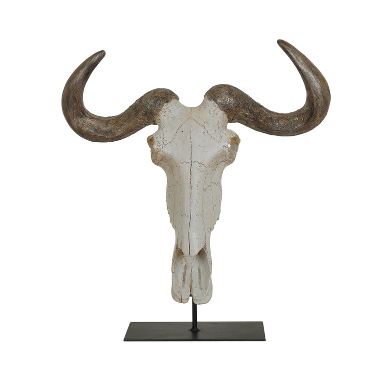 Crestview Collection 17.5 Inches Tall Gnu Head Statue With Stand Image 1