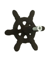 Dark Brown Cast Iron Nautical Ship Wheel Drawer Pulls or Cabinet Knobs Set of 12 Image 3