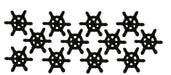 Dark Brown Cast Iron Nautical Ship Wheel Drawer Pulls or Cabinet Knobs Set of 12 Image 1