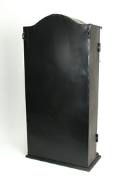 Distressed Finish Black Metal Billiards Pool Table Tabletop Wall Mounted Cabinet Image 4