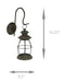 Black - Image 4 - Antique-Inspired Rustic Brown Finish Metal Vintage Lantern Wall Mounted Candle Sconce - Timeless Elegance