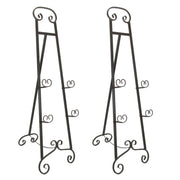 2 - Image 1 - Set of 2 Large Bronze Finish Scroll Top Wrought Iron Art Easel - 50 Inches High - With 2 Sets of Adjustable