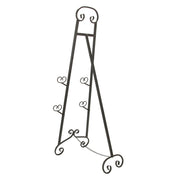 2 - Image 4 - Set of 2 Large Bronze Finish Scroll Top Wrought Iron Art Easel - 50 Inches High - With 2 Sets of Adjustable