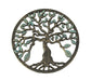 Bronze - Image 1 - Bronze and Green Finish Cast Iron Tree Of Life Wall Hanging Décor Sculpture 11.75 Inch Diameter - Elegant