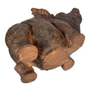 Whimsical Flying Pig Planter with Drain Hole – 17 Inch Brown Magnesium Oxide Animal Planter for Succulents, Flowers, Indoor