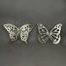 Enchanting Set of 2 Galvanized Grey Metal Butterfly Art Wall Sculptures: Elegant Indoor and Outdoor Decor with Delicate