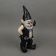 Gnoschitt The Naughty Biker Rude Gesture Garden Gnome Lawn Decor Resin Statue Indoor or Outdoor Motorcycle Rider Figurine -