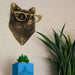 Gold Fox - Image 5 - Gold Fox Head Wall Hanging with Cat’s Eye Glasses – 6" High, Whimsical Resin Decor, Metallic Gold