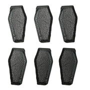 Gothic Black Cast Iron Coffin Drawer Pulls – 6-Piece Set, 2.5" Long, 1.5" High - Dark Elegance for Cabinets, Drawers, and