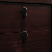 Gothic Black Cast Iron Coffin Drawer Pulls – 6-Piece Set, 2.5" Long, 1.5" High - Dark Elegance for Cabinets, Drawers, and
