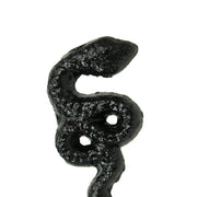 Gothic Black Cast Iron Snake Drawer Pulls – 6-Piece Set, 2.25" Long, 1" High, Serpentine Design for Cabinets, Drawers, and