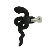 Gothic Black Cast Iron Snake Drawer Pulls – 6-Piece Set, 2.25" Long, 1" High, Serpentine Design for Cabinets, Drawers, and