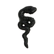 Gothic Black Cast Iron Snake Drawer Pulls – 6-Piece Set, 2.25" Long, 1" High, Serpentine Design for Cabinets, Drawers, and