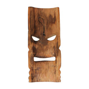 Set of 10 Hand-Carved Wood Polynesian Design Hawaiian Tiki Wall Hanging Masks - Exquisite 10-Inch High Masks for Vibrant