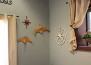 22 Inch - Image 5 - Hand-Carved Natural Brown Wood Stingray Wall Hanging Sculpture: Coastal Manta Ray Home Decor Art -