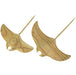 18in & 22in Set - Image 1 - Set of 2 Hand-Carved Natural Brown Wood Stingray Wall Hanging Sculptures - Coastal Manta Ray