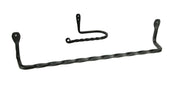 Hand Forged Wrought Iron Wall Mounted Toilet Paper Holder and Towel Bar Set Image 1
