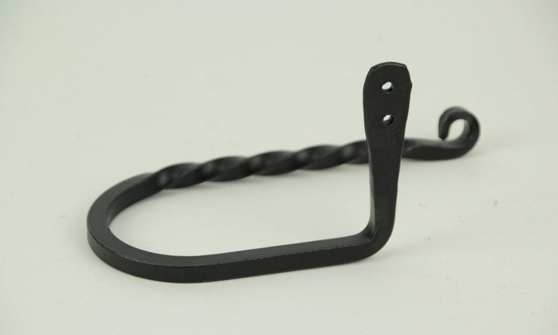 Hand Forged Wrought Iron Wall Mounted Toilet Paper Holder Primitive Decor Image 2