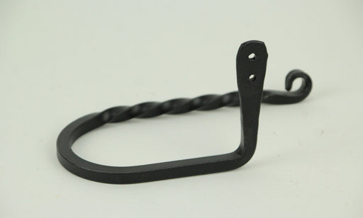 Hand Forged Wrought Iron Wall Mounted Toilet Paper Holder Primitive Decor Image 2