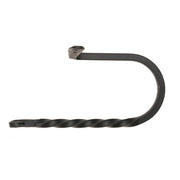 Hand Forged Wrought Iron Wall Mounted Towel Bar and Toilet Paper Holder Set Image 2