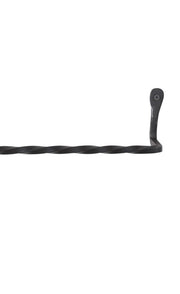 Hand Forged Wrought Iron Wall Mounted Towel Holder Primitive Decor 17 inch Image 4