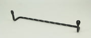 Hand Forged Wrought Iron Wall Mounted Towel Holder Primitive Decor 17 inch Image 2