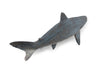 Hand-Painted Weathered Grey Finish Wood-Like Shark Resin Tabletop Statue - Lifelike Nautical Decor for Homes, Offices, or