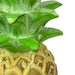 Hand-Painted Wooden Pineapple Sculpture – 9.75" High, Green, Beige, Brown Finish – Rustic Tropical Decor, Hand-Carved