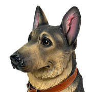I Don't Dial 911 German Shepherd Guard Dog Warning Statue Image 3