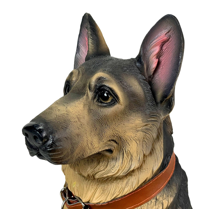 I Don't Dial 911 German Shepherd Guard Dog Warning Statue Image 3