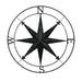 Black - Image 1 - Large Black Nautical Compass Rose Metal Wall Decor | 39.5” Indoor Outdoor Rustic Maritime Accent |