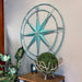 Aqua - Image 5 - Zeckos 39 Inch Aqua Metal Compass Rose Wall Decor, Large Distressed Nautical Wind Rose Wall Sculpture with