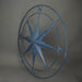 Blue - Image 2 - Aegean Blue Distressed Finish Large Metal Nautical Compass Rose Wall Art Sculpture - Beautiful Coastal