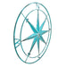 Aqua - Image 2 - Zeckos 39 Inch Aqua Metal Compass Rose Wall Decor, Large Distressed Nautical Wind Rose Wall Sculpture with