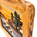 Intarsia Loon Family Wood Wall Sculpture, 25.5 x 29.5 Inch Rustic Live Edge Framed Lake Cabin Decor, Handcrafted Brown Glossy