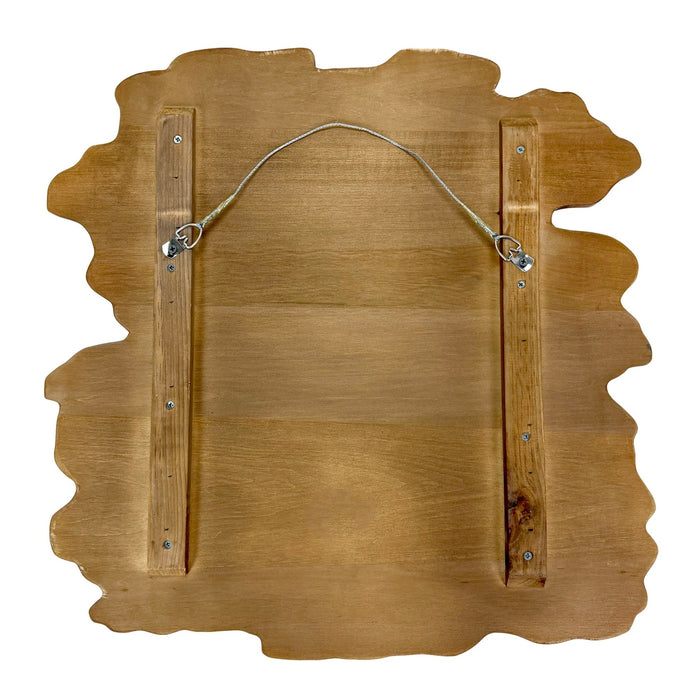 Intarsia moose in birch forest wood wall sculpture, 23.5 inch rustic lodge cabin wall decor, hand carved layered intarsia