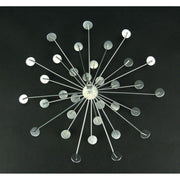 Silver - Image 4 - Set of 3 Jeweled 3D Silver Metal Atomic Starburst Wall Sculpture Set - 10 Inch Diameter - Classic