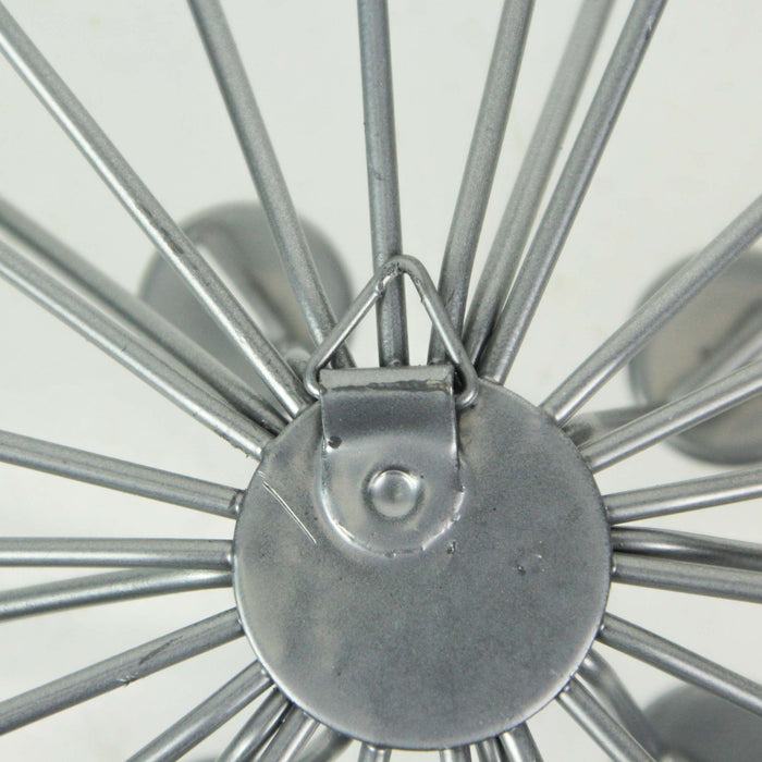 Silver - Image 6 - Set of 3 Jeweled 3D Silver Metal Atomic Starburst Wall Sculpture Set - 10 Inch Diameter - Classic