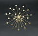 Gold - Image 3 - Set of 3 Gold Finish Jeweled Metal Sunburst Wall Mounted Hanging Sculptures for Glamorous Mid Century Modern