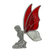 1 - Image 7 - Kneeling Fairy Pewter Figurine - Intricately Crafted - Adorned with Red and White Glass Wings, 5.75 Inches High