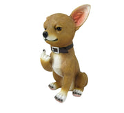 Lil Rascal Rude Finger Flipping Chihuahua Dog Tabletop Statue 6.75 Inches High Image 3