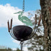 Green - Image 4 - Metal Heron Rain Chain, 102 Inch Extra Long Green Distressed Rustic Hanging Outdoor Water Chain with 8 Bird
