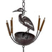 Brown - Image 10 - Metal Heron Rain Chain, 102 Inch Extra Long Brown Distressed Rustic Hanging Outdoor Water Chain with 8