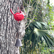 Bright Red - Image 7 - 85-Inch Metal Rain Chain with 7 Three-Dimensional Red Cardinal Birds, Rustic Brown Finish, Weighted