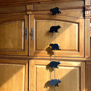 Black - Image 6 - Black Bear Rain Chain - 75 inches Long with 8 3D Bear Designs, Weighted Bell for Wind Chime Sound, Durable